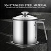 Bacon Grease Container Stainless Steel High Temperature Resistance Oil Strainer