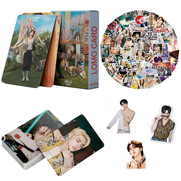 55PCS Lomo Cards and 93PCS Stickers for Fan Collection Photocards