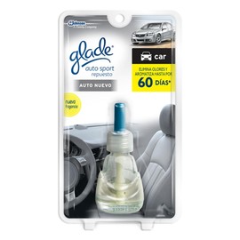 Glade Aromatizante de Ambiente Continuo para Auto, Repuesto, Aroma Auto Nuevo, 7 ml