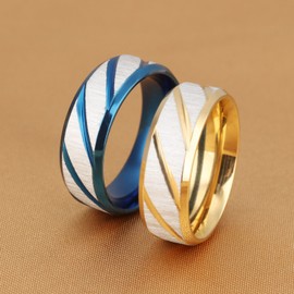 PAURO Men's Stainless Steel Gold Retro Lucky Ring Size N