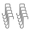 Fabselection 10 PCS Vinyl Fence Hooks, for Hanging Lights, Plants,
