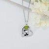 BETHZA Koala/Pig/Panda/Frog/Giraffe/Cow Necklace Gifts Sterling Silver Natural Gemstone Peridot Pendant