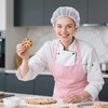 Mabor 6Pcs White Elastic Chef Hairnets for Women, Hairnets for