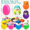 Easter Gift 20 Pack Prefilled Easter Eggs with Animals Squishy