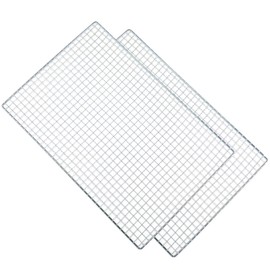 Roasting Racks, 2 Pcs 11.8 Inch x 7.9 Inch Stainless Steel Grill Racks Grid Net for Baking and Cooling of Barbeque in Oven, Party, Dinning and Outdoors (2, 15.7 inch x 9.8 inch)