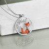 YAFEINI Fox Necklace 925 Sterling Silver Fox Pendant Jewellery Cute