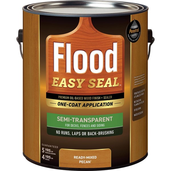 Flood Easy Seal 1 gal. Pecan Semi-Transparent Exterior Wood Finish