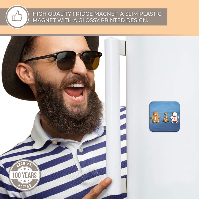 Destination Vinyl ltd Fridge Magnet - Gingerbread People Christmas 2636