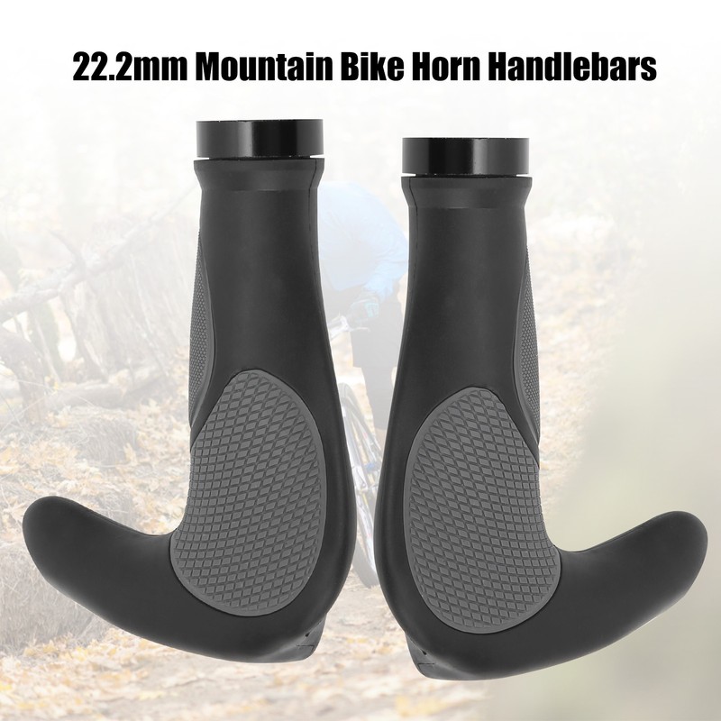 22.2mm Mountain Bicycle Ox Horn Handbar Bilateral Locking Durable Rubber