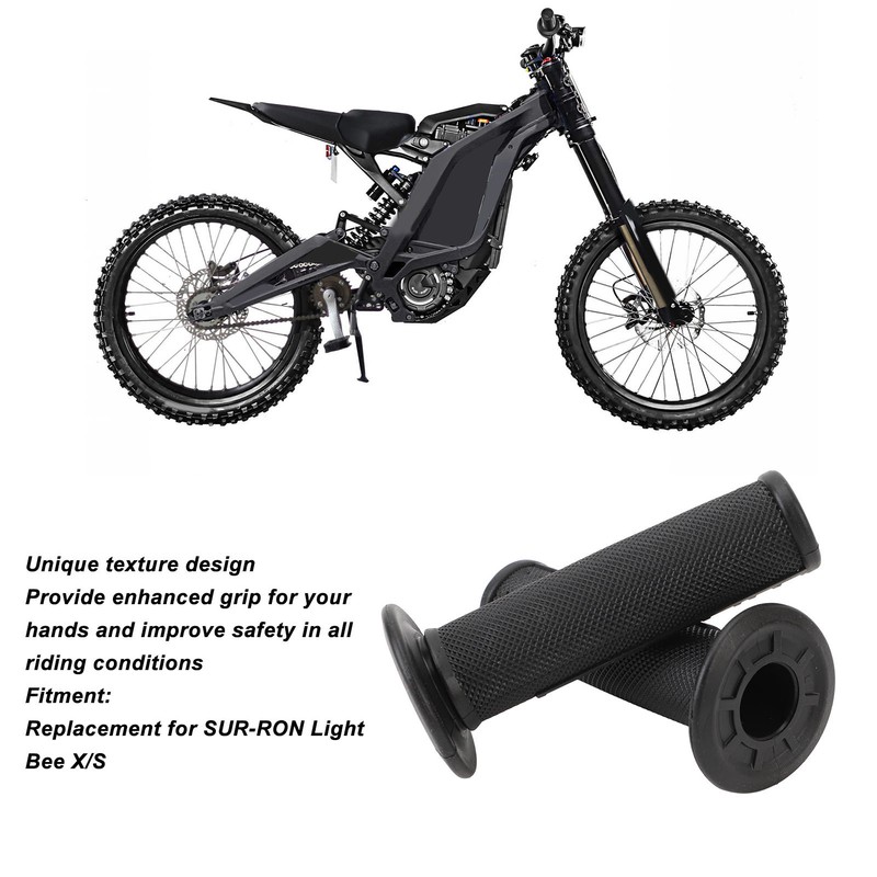 1 Pair Motorcycle Handlebar Grip Anti Slip Left Right Rubber