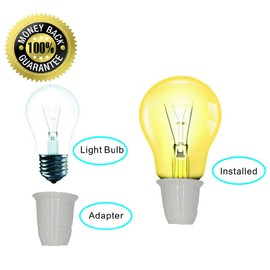 E27 Flexible Light Bulb Lamp Socket Adapter Extender/Adjustable Edison Bulb Socket Extension for Home Light Fixtures/LED Grow Light Socket Stand etc (11.8inch,2-Pack)