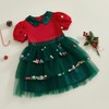 Toddler Baby Girl Christmas Princess Dress Short Sleeve Sequin Peter