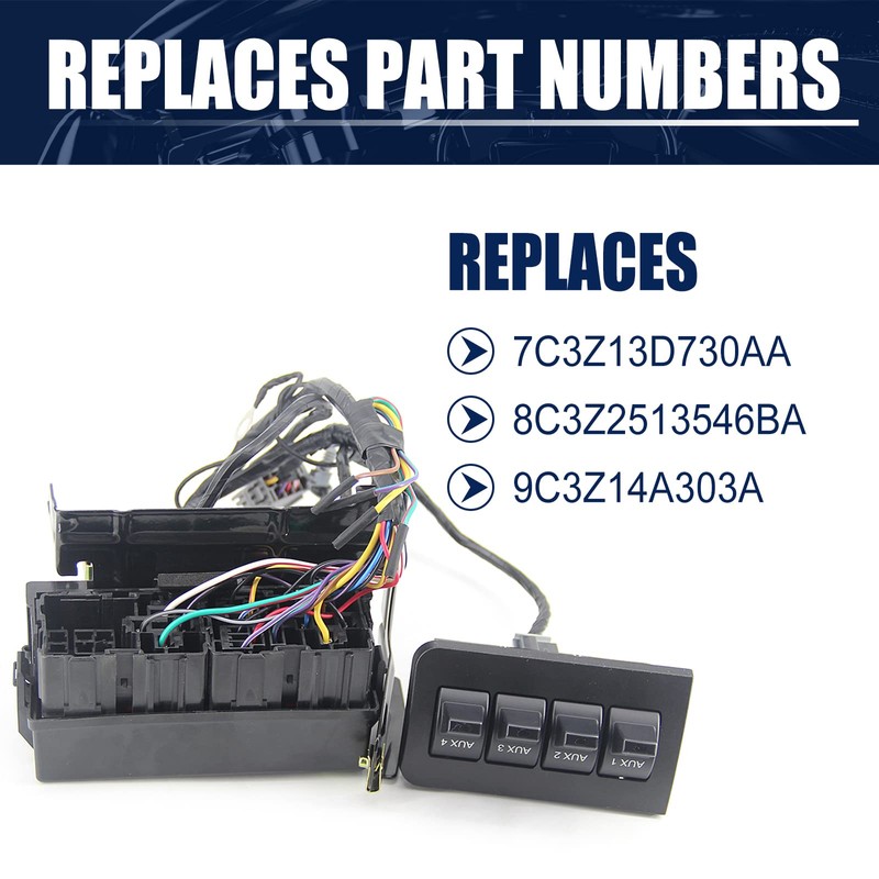 Auxiliary Dash Upfitter Switch Replacement for Ford F250 F350 F450
