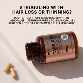 NU Standard® TAKE N GO Hair Vitamins for Hair Loss for Women | Marine Collagen and Biotin Supplement | Stress Relief | Combat Thinning Hair | DHT Blocker for Women | Bioavailability (30-Day Supply)