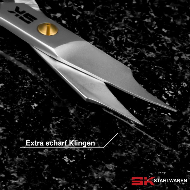 SK STAHLWAREN Premium Combination Scissors for Cutting Nails and Skin