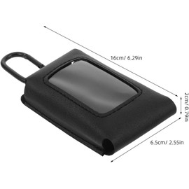 jojofuny Funda Protectora para Controles Remotos de Puertas de Garaje, Resistente a Rayaduras, Material Plástico Pu Negro con Clip Mosquetón para Viaje y Uso Diario