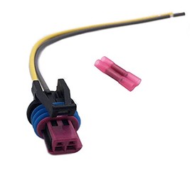 Aokus for GM LS 2-Wire Pigtail - Coolant Temperature Sensor Connector - Water Temp LS1 Plug Radiator Switch OEM Color LS1 LS3 LS2 LQ4 LQ9 LS6 L92 L99 L33 LR4