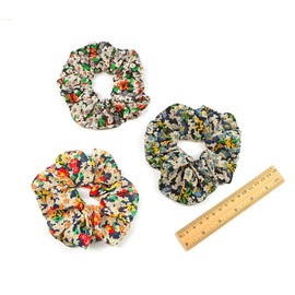 Mikinona 4pcs Vintage Floral Hair Ties Casual Ponytail Holders for Women Attractive Hair Ropes Watermelon for Everyday Wear and Stylish Outfits