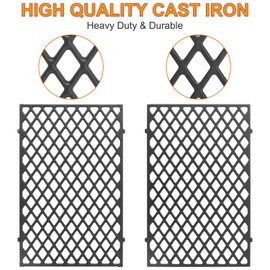 7524 Grill Grates for Weber Grill Accessories Genesis 300 Series, Genesis E330 E320 E310 S310 S320 S330 E300 EP/CEP310 EP/CEP320 EP/CEP330 Parts, for Weber 7528 Genesis Cast Iron E310 E320 Grates