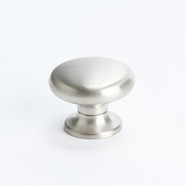 Cabinet Knob, Euro Retro, Brushed Nickel Finish