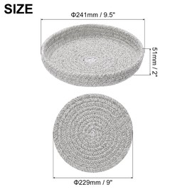 sourcing map 9 Inches Trivets for Hot Dishes, Heat Resistant Black-Beige Trivets for Hot Pots and Pans, 4 Pcs Cotton Hot Pads and 1 Pcs Storage Basket for Countertops, Pot Holders, Kitchen