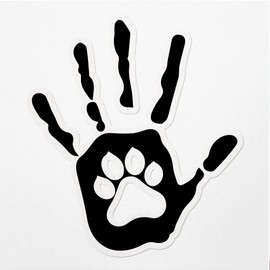 Decal Stickers of Hand Print Dog Paw Premium Indoor (No Waterproof) Vinyl Decal Stickers for Laptop Phone Accessory Helmet Car Window Mug Tuber Cup Door Wall Decoration ANDVER3528461BL