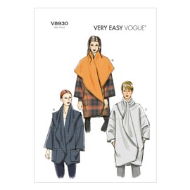 Vogue Patterns V8930 Size ZZ Large/ Extra-large/ XXL Misses' Jacket, Pack of 1, White