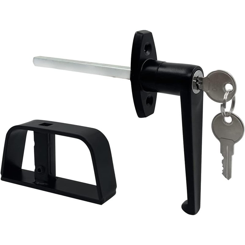 Lepoint L-Handle Lock Shed Door Latch Lock Kit with 2