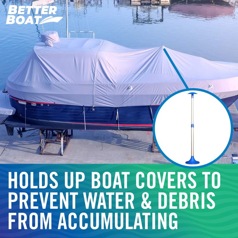 Boat Cover Support Pole, Adjustable Support System for Jon Boats,