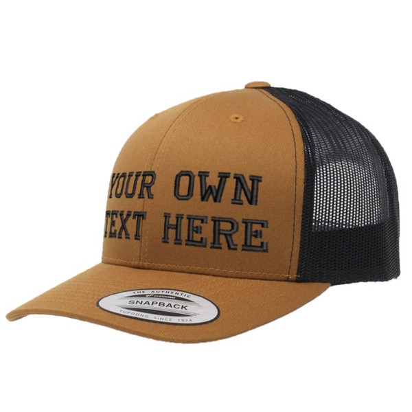 Custom hat Embroider Your own Text Yupoong Trucker Snapback Cap