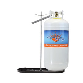 Flame King Dual RV Propane Tank Cylinder Rack for RVs and Trailers for 40lb Tanks - KT40MNT (Tanks Sold Separately)