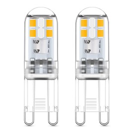 DAIHHZA DAIHHZA G9 LED Bulbs 2W Warm White 2700K Equivalent to 10W 20W G9 Halogen Bulbs, 360 Beam Angle, Non Dimmable, Non Flicker, Bi-pin G9 Socket, 220-240V AC G9 LED Energy Saving Lamps, Pack of 2