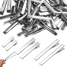 Kit 200 Piezas Pinzas para Cabello,Clips para Cabello Metal,Broches Pinza Cocodrilo,Pinzas Pico de Garza,Broches para Cabello de Mujer,Plateado(3.2cm+5.6cm+7.5cm)