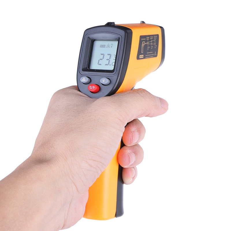 Digital Infrared Thermometer Laser Industrial Temperature Gun Non-Contact with Backlight