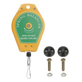 PATIKIL Retractable Spring Balancer, 3.3-6.6lbs (1.5-3kg) Bearing Spring Tool Load Balancer 9 Feet Adjustable Cable Retractor Holder with Positioner for Assembly Line Hanging, Yellow