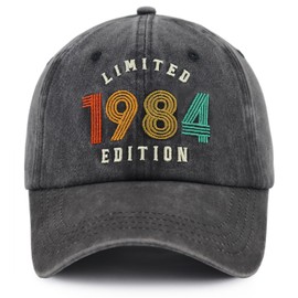 Fxbwhtey 40th 41th 42th 43th 44th 45th 46th 47th 48th 49th Hats Birthday Gifts for Men Women, Limited 1984 Edition-black, One Size