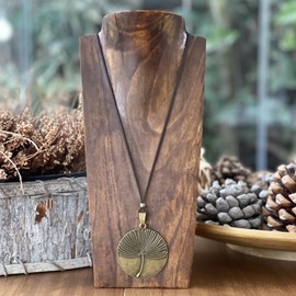 Löwenzahn Frau Anhänger in Zamak Bronze - Lange Halskette mit Einstellbarer Höhe - große Anhänger Schutz Charme perfekt für Geschenk geben