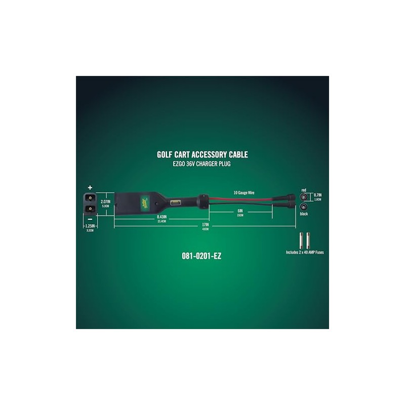 Battery Tender 36V E-Z-GO Medalist & TXT DCS/PDS DC Charging