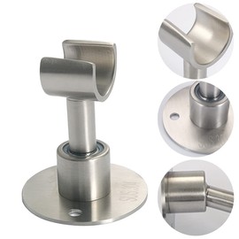 iayokocc Shower Head Holder Adjustable Bracket Wall Mount SUS304 Stainless Steel Wall Mount Bracket with Screws Heavy Duty Shower Head Holder Home Bathroom No Punching Holder