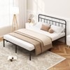 Kujielan 12 inches Queen Size Bed Frame with Minimalist headboard,Metal