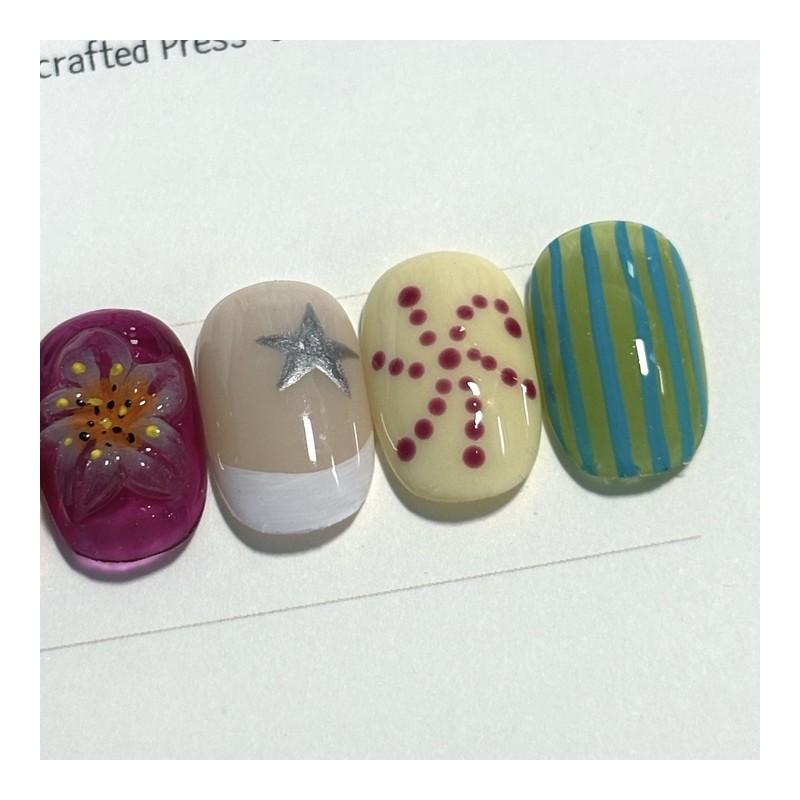 [Ar] Vacation handmade nail tip drawing nail art specialist /