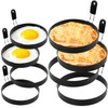 Egg Rings Fried Egg Mold 4 Pcs Large 6" Pancake