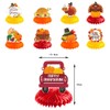 Thanksgiving Table Decorations Centerpieces, 9PCS Vivid, Double-sided Honeycomb Centerpieces for