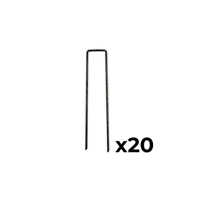 KCT 20 pc U Shape Tent Peg Carbon Steel Garden