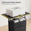 Printer Stand, Printer Table with Drawers, Mobile Filing Cabinet with