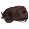 Men Wig Short Brown Straight Breathable Inner Mesh Soft Fluffy