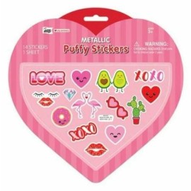 Mello Smello Foodie Metallic Puffy Stickers, 14 ct Love Valentines
