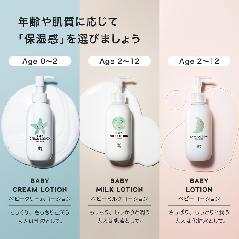 ママベビー ベビークリームローション 『超敏感肌/新生児 のための スキンケア 10の無添加・ 100％自然由来 』 150mL