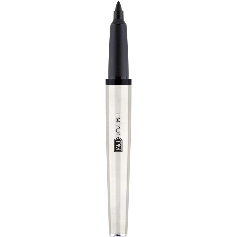 Zebra Pen PM-701 Permanent Marker, Stainless Steel Barrel, Fine Bullet