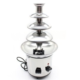 Eapmic Commercial Chocolate Fountain Machine 35Ounce 4 Tier Stainless Steel Hot Chocolate Fondue Fountain Nacho Cheese Fountain Chocolate Waterfall Machine for Party Wedding